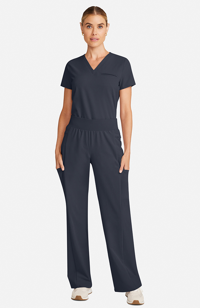 Women's Anemone 5-Pocket Straight Leg Scrub Pant, PWT Pewter | pewter, large