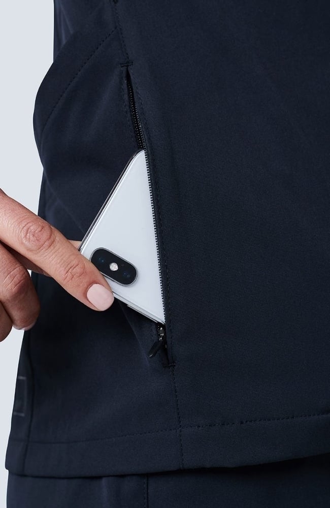 Women's Sola Round Y-Neck Scrub Top, , large