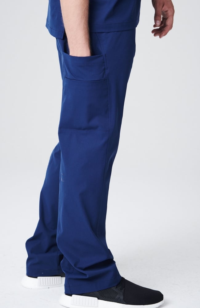 Men's Summit Cargo Drawstring Scrub Pant, NAV Navy Blue | navy, large