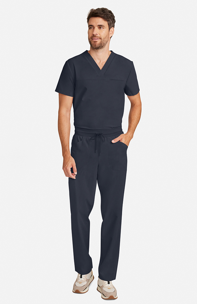 Men's Scrub Set: Vapor 3-Pocket Top &  Zephyr Straight Leg Pant, PWT Pewter | pewter, large