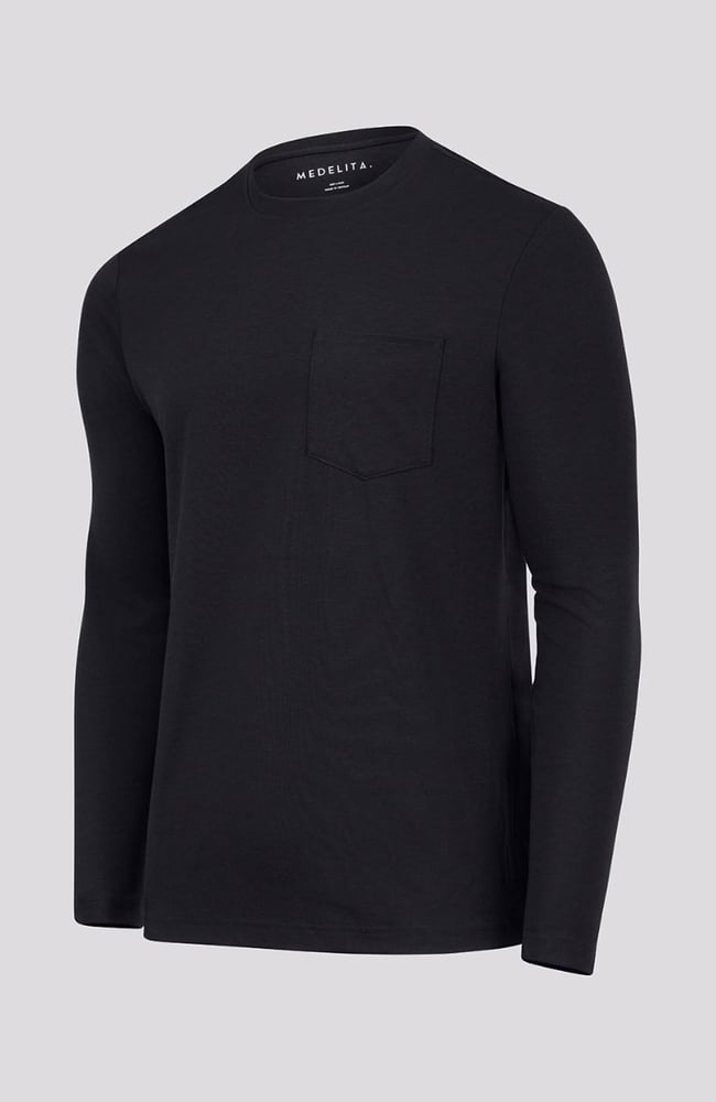 Men's Long Sleeve Eco T-Shirt, BLK Black, large