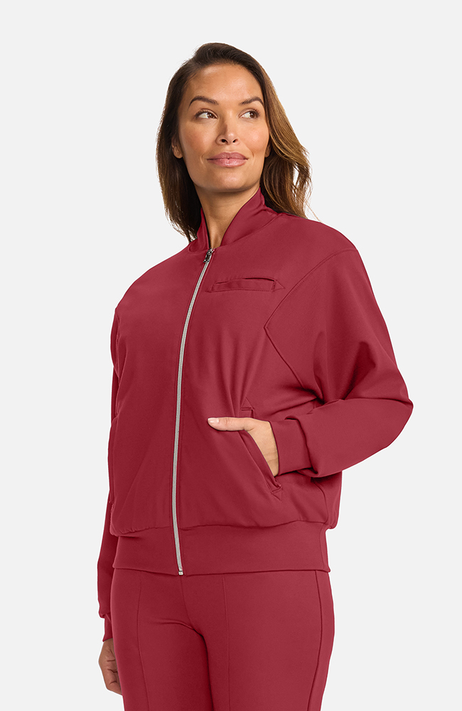 Women's Ponte Jacket, CHW Cherry Wood | red, large