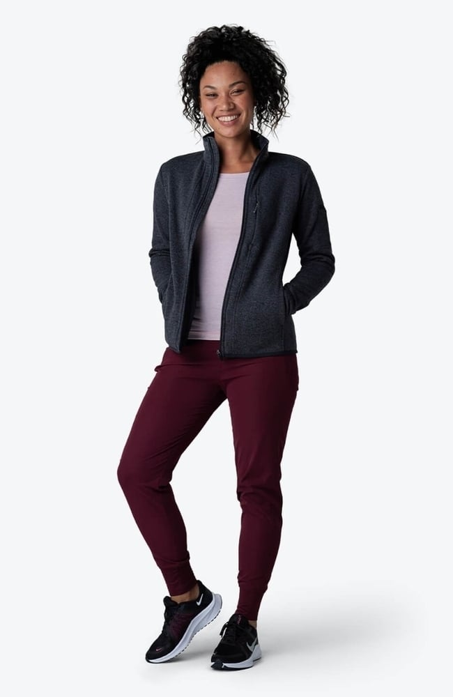 Women's Strata Sweater Fleece Jacket, IRN Iron, large