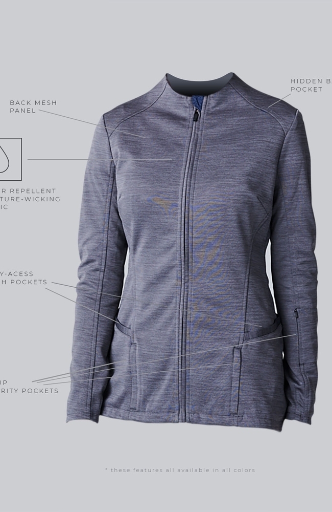 Women's Ionic Scrub Jacket, BLK Black | black, large