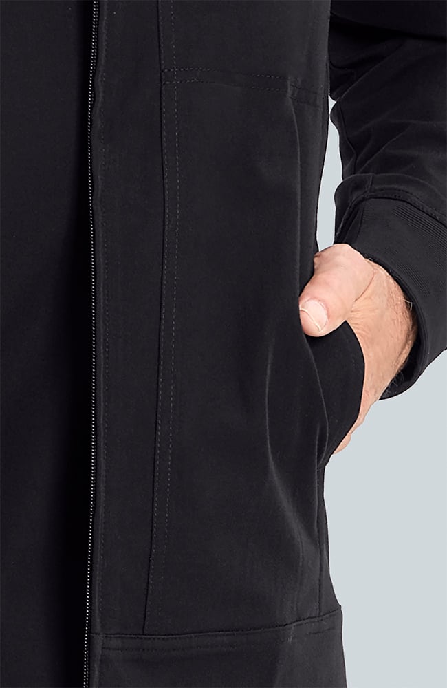 Men's Equinox 4-Pocket Scrub Jacket, BLK Black | black, large