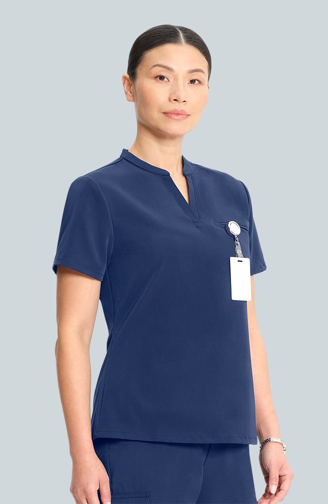 Women's Scrub Set: Taiga Welt Pocket Top & Anemone Straight Leg Pant, NAV Navy | navy, large