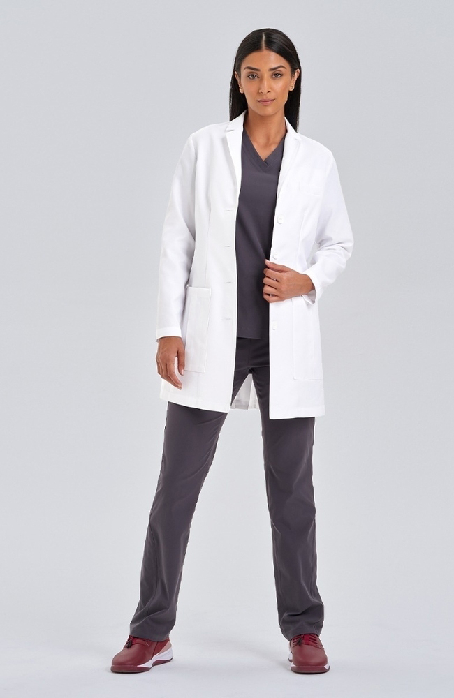 Women's G. Cori 33&frac12;" Lab Coat, WHT White | white, large