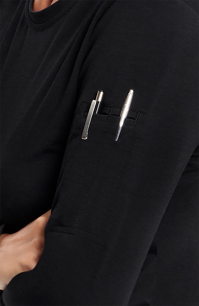 Women's Eco Long Sleeve Tee, BLK Black | black, large