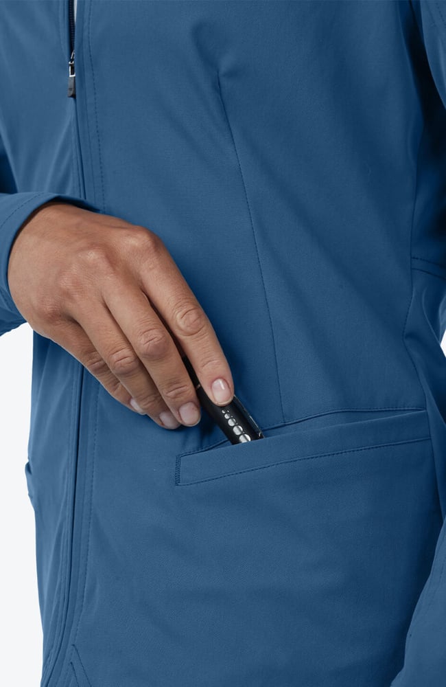 Women's Kinetic Scrub Jacket, OCE Ocean | blue, large
