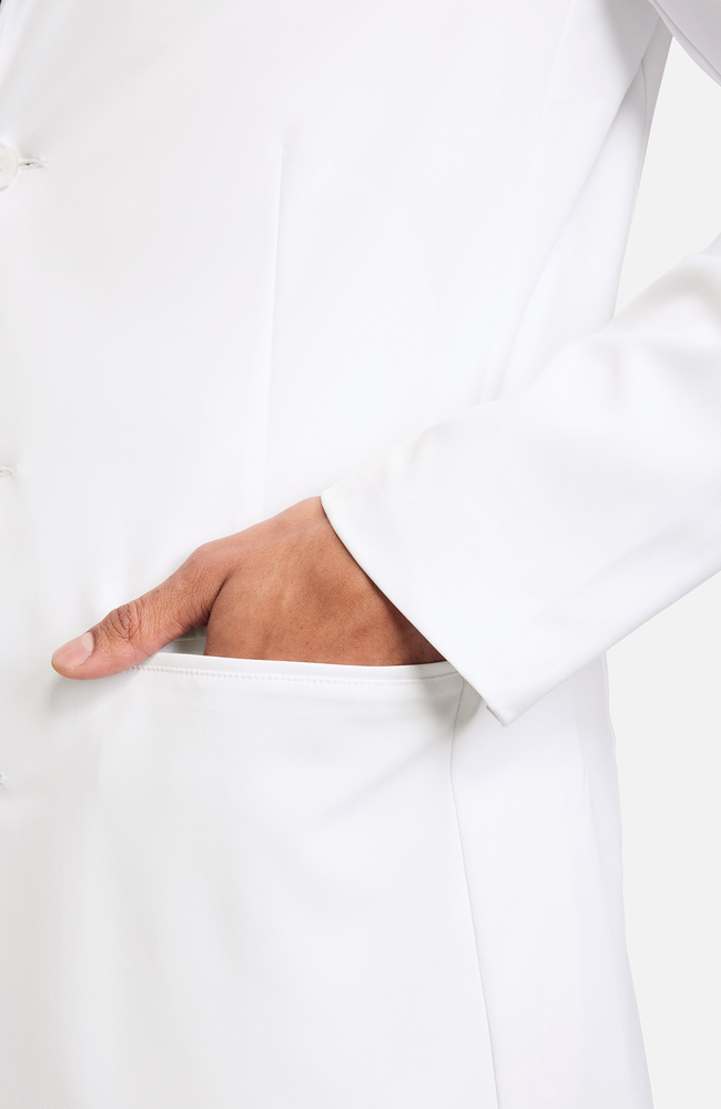 Men's Jonas Fitted 34&frac12;" Lab Coat , WHT White | white, large