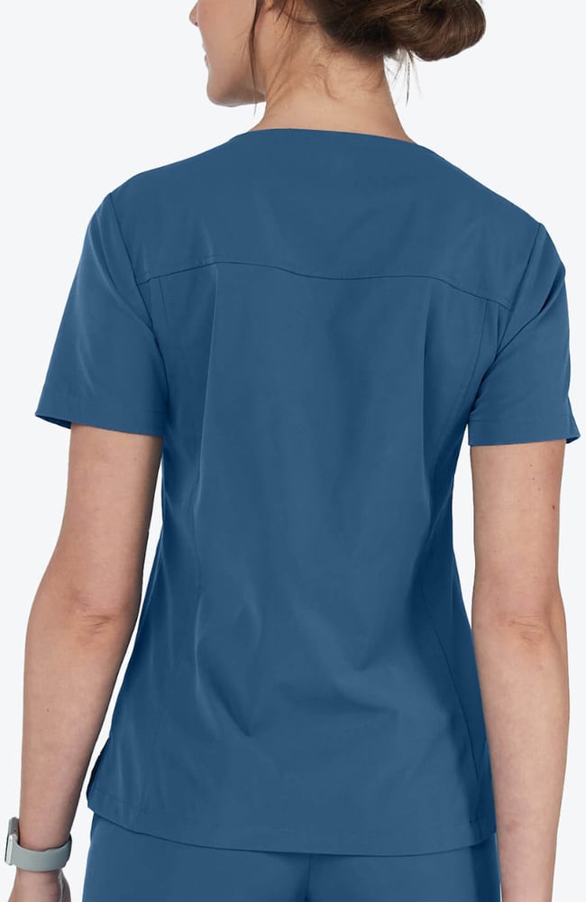 Women's Vista V-Neck Scrub Top, OCE Ocean | blue, large